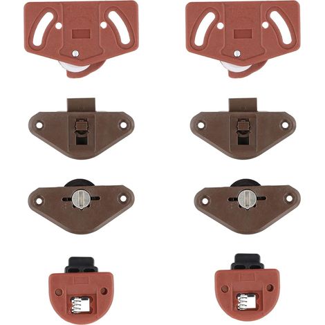 CCYKXA 4 Paires Roue de Placard Porte Coulissante Garniture pour Porte Coulissante Guide Roulettes De Porte Coulissante Armoire Garde-robe Roue Guide Poulie Pièces de Porte Coulissantes (1/4)
