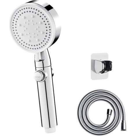 Douchette à main 4 modes, économique en eau, 1,5 m, avec flexible, pour une utilisation quotidienne dans la salle de bain.-AquaForge (1/5)