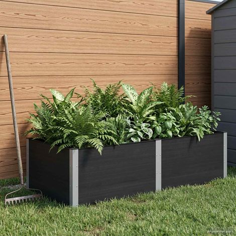 Teenpull – Hochbeet Schwarz 200 x 100 x 54 cm (1/5)