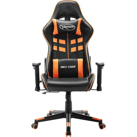 Maison Exclusive - Sedia da Gaming Nera e Arancione in Similpelle (1/5)