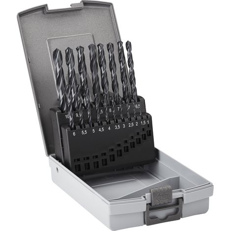 Spiralbohrer-Set 19-tlg. Ø 1-10 mm HSS DIN 338N, 118° Premium Metallbohrer in Profi-Qualität von SOTECH (1/3)