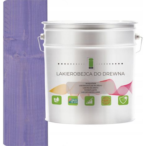 Teinture pour bois lavande, hydrophobe, inodore, satinée, 3 en 1, 5 L, H2629 (1/5)