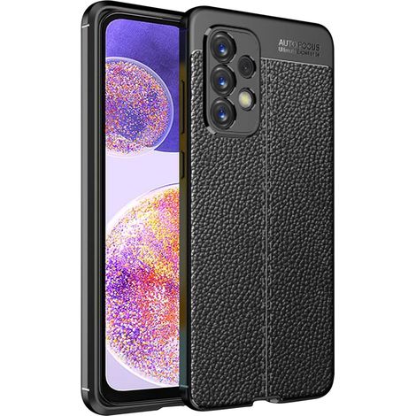 Custodia per Samsung Galaxy A23 4G, nera, con retro in ecopelle. (1/5)