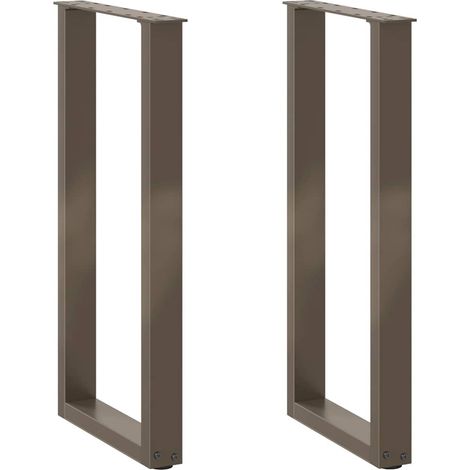 Patas para consola en forma de U (2 unidades, acero natural, 38 x 72-73 cm) vidaXL (1/5)