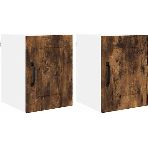 Meubles de Rangement,Armoire de cuisine 2 pcs Chêne fumé 30 x 31 x 40 cm CFW490388 (1/5)