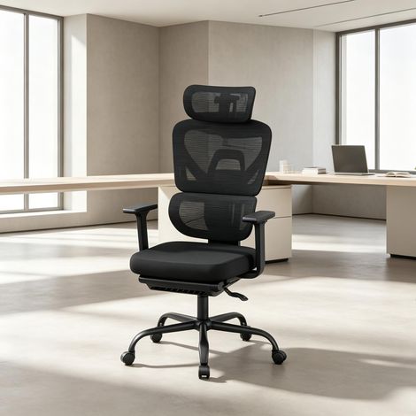 Chaise pivotante de haute qualité, chaise de bureau confortable, chaise de travail, chaise de bureau ergonomique, pour le bureau à domicile et le jeu (comprend 1 chaise de bureau) (1/5)