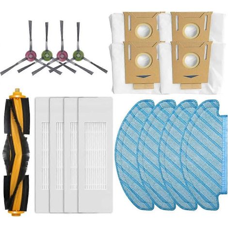 Accessoires pour aspirateur robot Debot N10 / N10 Plus : brosse latérale rotative, filtre HEPA, lingettes de nettoyage, sac à poussière (1/5)