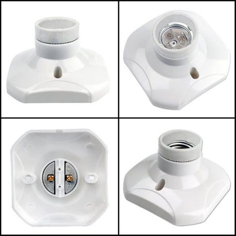 Douille Plafond E27 à Visser AC 220-240V Support pour Ampoule LED Base Plafonnier Culot E27 Lot de 6 (1/5)