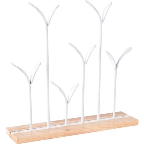 Coffret de rangement bijoux DIY style européen pour bureau, présentoir blanc pour boucles d'oreilles, colliers et bagues, support décoratif.