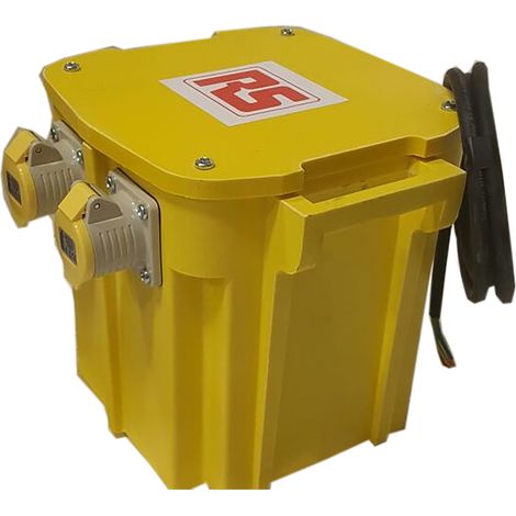 Transformateur d'isolement portable 2.5kVA, primaire 230V c.a., secondaire 110 (55V, 2 x 16A ( Prix pour 1 ) (1/3)