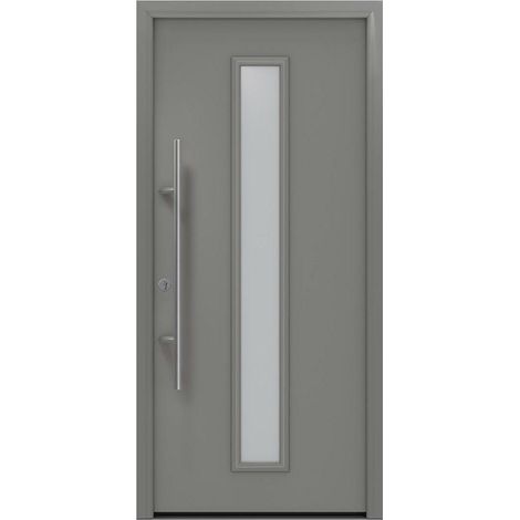 Hörmann Ecostar Haustür "ISOPRO Secur IPS 020S", graualuminium matt (RAL 9007), 110 x 210 cm (B x H), DIN Links (1/5)
