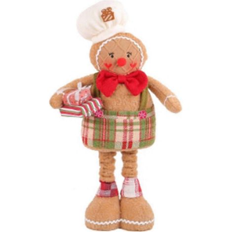 Figurine de Noël en tissu à longues jambes, fenêtre (E) comme illustré (1/5)