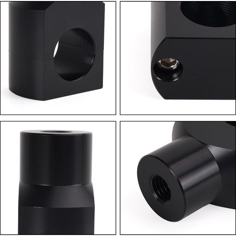 Zubehör für die Modifizierung von Cruiser-Motorrädern: CNC-gefräster 22/25-mm-Lenker und Vorbau aus Aluminiumlegierung, Lenkererhöhung mit fester Höhe (1/3)