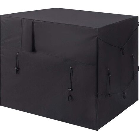 BUNTHAUS Poolheizungsabdeckung, verstellbare Abdeckung für Wärmepumpen, wasserdichte Gartenmöbelabdeckung aus 210D Oxford-Gewebe für Klimaanlagen und Möbel, 101 x 86 x 78 cm