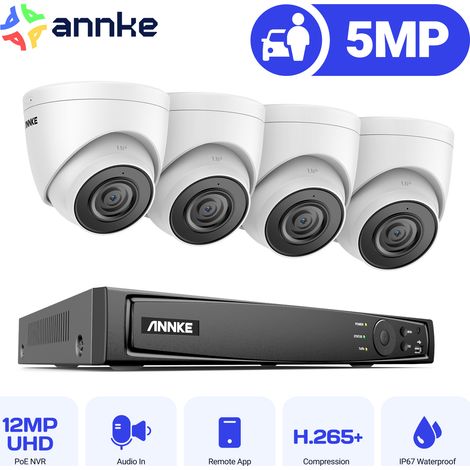 ANNKE 4K KIT VIDEOSORVEGLIANZA IP POE 4 TELECAMERA VISIONE NOTTURNA ACCESSO REMOTO (1/5)