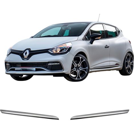 Tiras de la parrilla delantera de acero inoxidable cromado Renault Clio 4 HB 2012- (1/5)