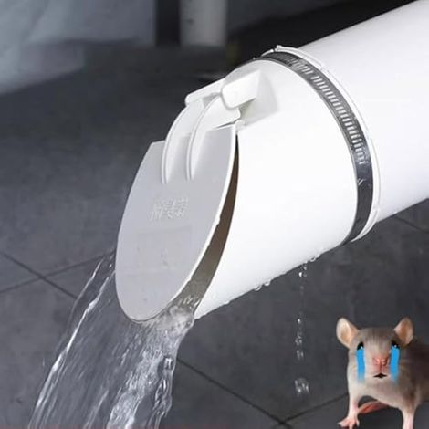 Siphon de sol, tuyau d'évacuation en PVC de 50 à 160 mm, siphons de sol, bouchon de vanne décalée à fermeture automatique pour tuyaux d'évacuation extérieurs, extrémités de tuyau d'évacuation (110 mm) (1/5)