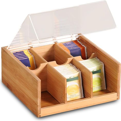 Organizer Da Cassetto In Bambù Con 6 Scomparti Pratici