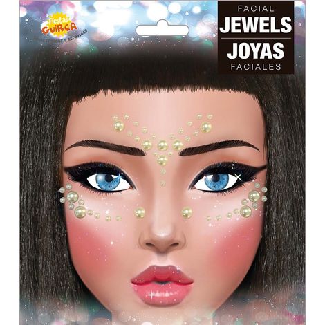 Autocollants, bijoux, boules, perles 3D pour le visage (1/2)