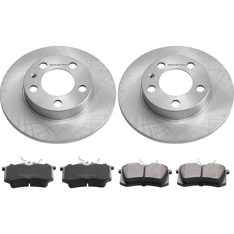 Kit de freins arrière compatible Audi A3, Seat Ibiza, Skoda Octavia, VW Golf 4, disques et plaquettes céramique 232 mm (1/5)