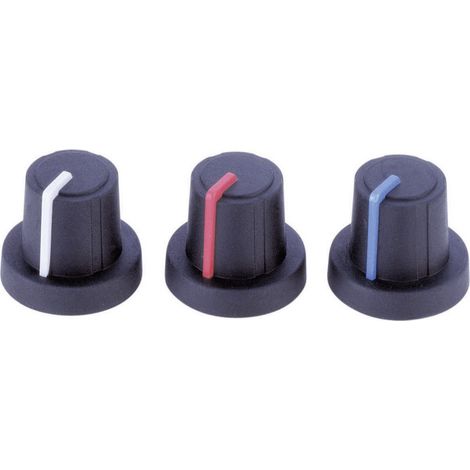 PB Fastener 3/03/TPN 130006 Blk/Bl 3/03/TPN 130006 Drehknopf mit Zeiger Schwarz, Blau (Ø x H) 19 mm