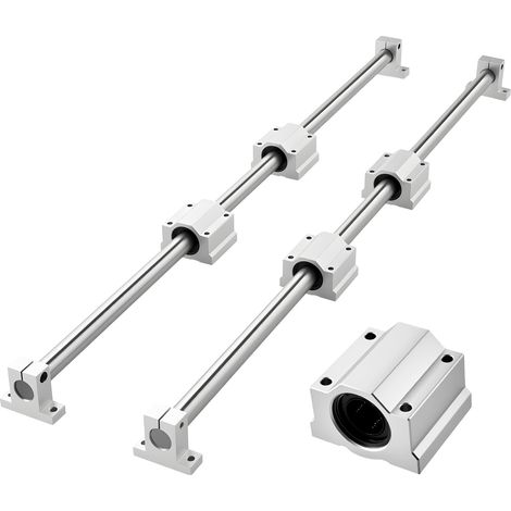 VEVOR Kit di Guide Lineari SFC 25 2 Guide Lineari da 1000 mm 4 Blocchi di Scorrimento per Cuscinetti per Torni Fresatrici, Macchine per Incisioni Fai da te, Piastra Oscillante per Allenamento (1/5)