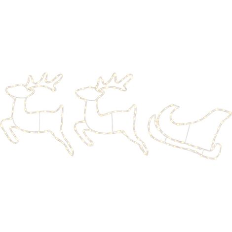 Rentier und Schlitten Weihnachtsdekoration LOVIISA 180 LEDs vidaXL (1/5)