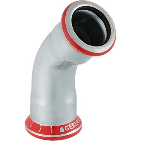 GEBERIT MAPRESS ACE. CARBONE - COURBE 45 RACCORDS FEMELLE/FEMELLE DIAMÈTRE 15 MM GALVANISÉ MAPRESS ACE.CARBONO