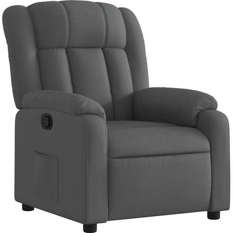 Maison Exclusive - Sillón reclinable de tela gris oscuro