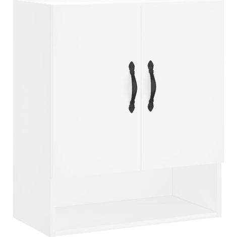 Armoire murale Salon,Meuble bas de Rangement,Meuble TV blanc 60x31x70 cm bois d'ingénierie -88161 (1/5)