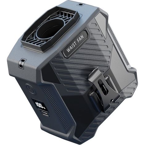 Hüftclip-Ventilator, wiederaufladbarer USB-C-Ventilator, freihändige Windmaschine für Arbeiter, Gartenpflege und Outdoor-Aktivitäten