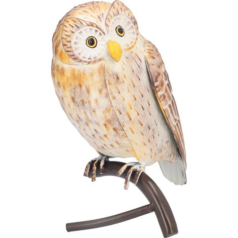 Sculpture de Chouette Réaliste en Fer pour Décor de Bureau, Jardin ou Intérieur (1/5)