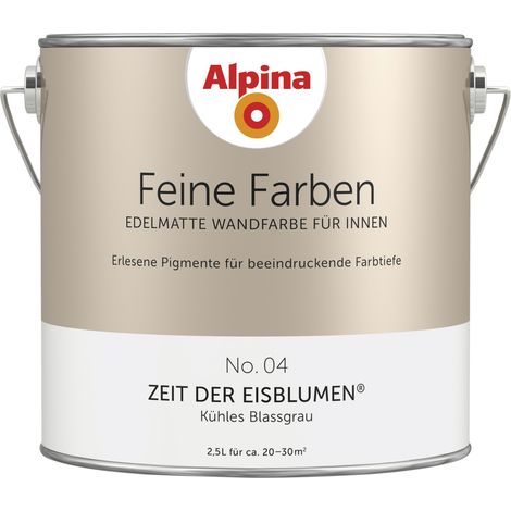 Alpina Feine Farbe No 04 2,5 l Kühles Blassgrau Zeit der Eisblumen edelmatt