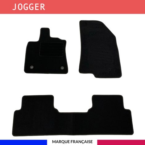 Tapis de sol voiture - Sur mesure pour DACIA JOGGER (dès 02/2022) Antidérapant - 3 pièces : Protection arrière - Moquette (1/5)