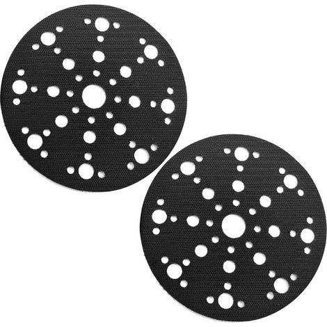 Lot de 2 patins de ponçage souples avec protection 150 mm 49 trous, disque de ponçage 150 mm pour protéger le plateau de ponçage Interface Pad Mirka Abranet 150 mm, Bosch, Dewalt (1/5)