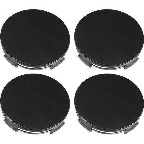 Cache-Moyeux Universels Noirs 4Pcs pour Voiture en ABS Diamètre Extérieur 65 Mm, Diamètre Intérieur 63 Mm, 4 Clips, Pour Moyeu Avant Et Arrière, Convient Aux Camions (1/5)