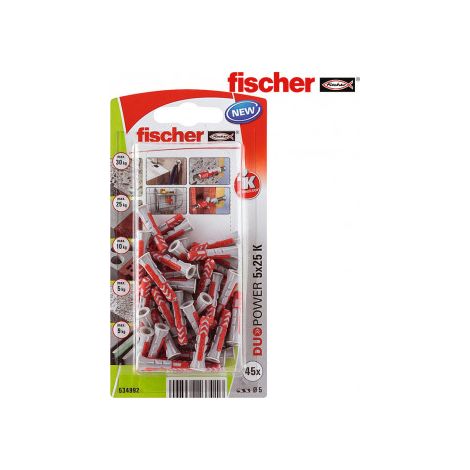 BLISTER TACO FISCHER DUOPOWER 5-25(45u) PARO TORNILLOS DE 3-4mm