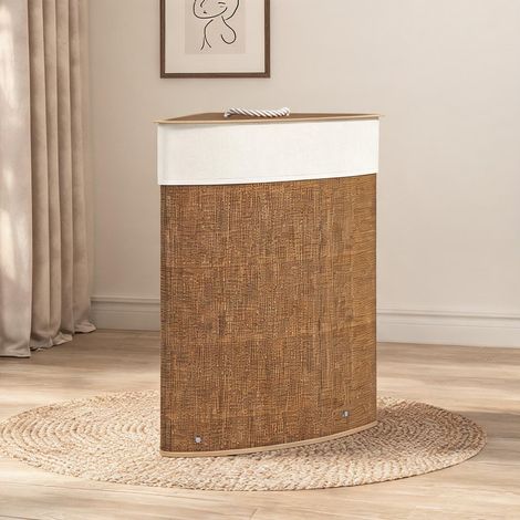 Accessoire de nettoyage marron en bambou 35 x 35 x 60 cm (1/5)