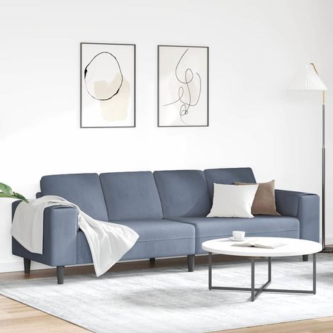Sofa Blau 250 x 77 x 76 cm Cordstoff