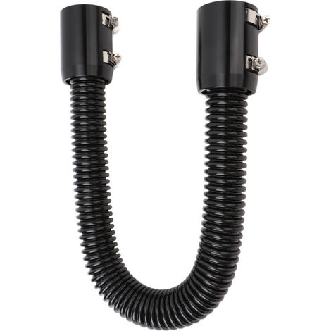 Xiuganpo Kit de Tuyau de Liquide de Refroidissement de Radiateur en Acier Inoxydable, Flexible et coudé, Améliore le Débit du Liquide de Refroidissement, pour le du Moteur (BLACK). (1/5)