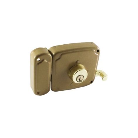 AMIG Serrure en applique et verrous 72U 100 x 95 mm Acier Émaillé or - Gauche (1/5)
