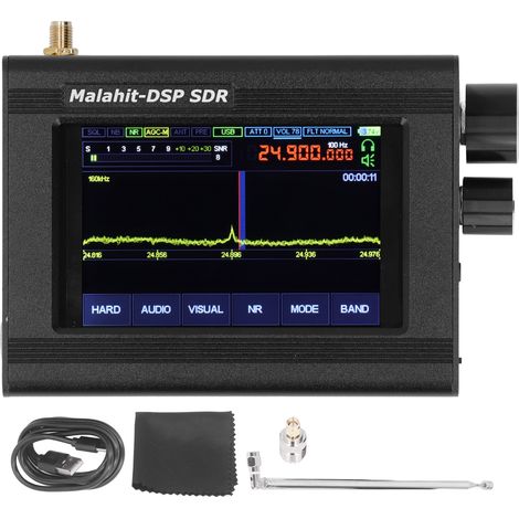 Récepteur radio DSP-SDR avec réduction de bruit logicielle, écran tactile, 50 kHz–200 MHz, version optimisée 1.10C (1/5)