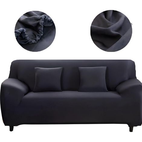 Copridivano a 2 posti (145-185 cm) con bordi elasticizzati – Tessuto in poliestere antiscivolo – Resistente alle macchie e ai peli di animali domestici – Lavabile in lavatrice (1/5)