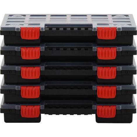 vidaXL Scatole di Assortimento 5 pz 34,5x25x5 cm in Polipropilene