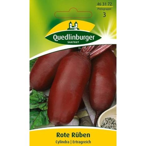 Quedlinburger Rote Rüben Cylindra - Gemüsesamen (1/2)