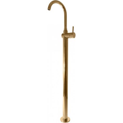 Mitigeur lavabo sur pied SEINA en laiton doré H. 115 cm (1/3)