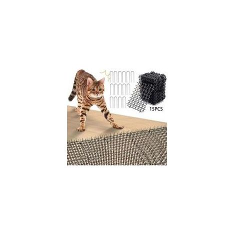 Tapis répulsif pour chats et chiens – Lot de 15 tapis 20x15cm – Imperméable et réutilisable – Protection intérieure et extérieure (1/4)