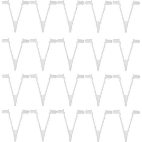 Lot de 20 clips en V pour accessoires de piscine, clips télescopiques papillon, pour poignées d'aspirateur de piscine (B) (1/5)