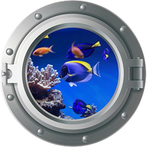 Adhesivo decorativo de pared 3D de PVC "Cruise", multicolor, 33,5 x 33,5 cm, para puertas, ventanas y muebles – no deja residuos y es duradero.