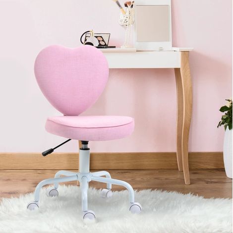 Stuhl Sitzmöbel höhenverstellbar Herzform Rosa OKMYHOME (1/4)
